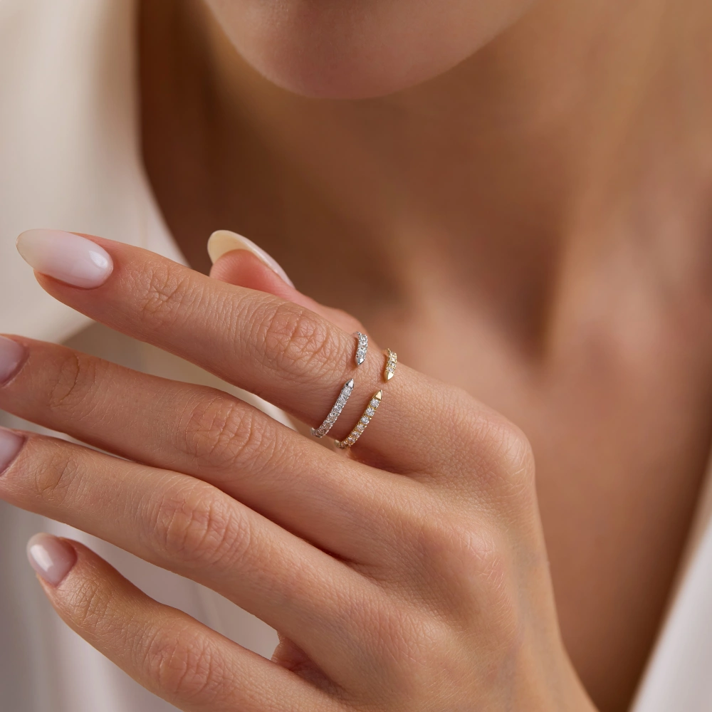 0.50 CT Yarım Tamtur Pırlanta Yüzük