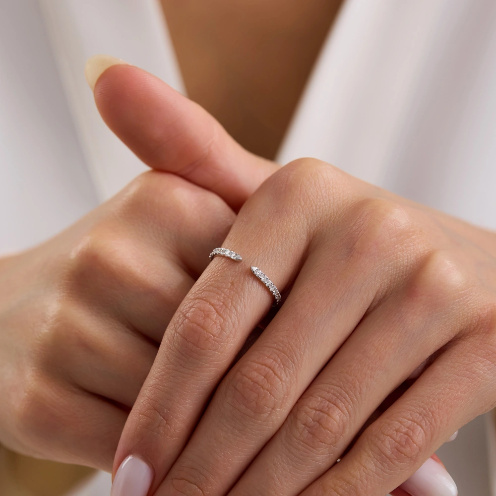 0.50 CT Yarım Tamtur Pırlanta Yüzük