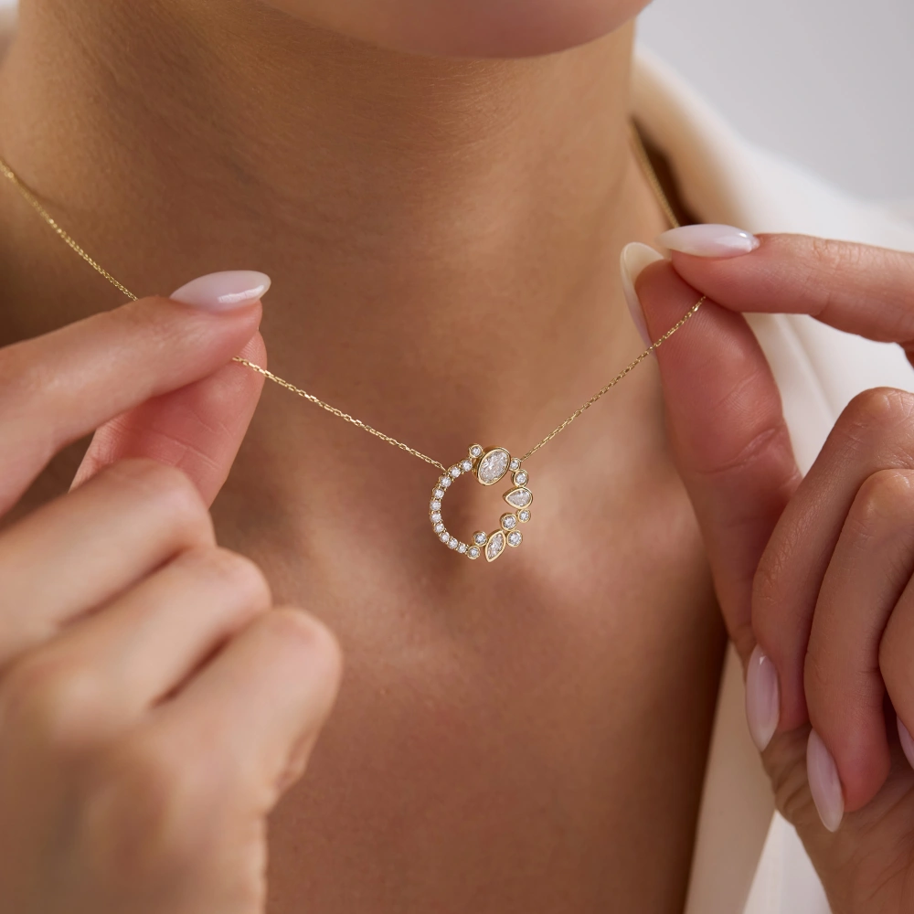 0.80 Ct Tasarım Pırlanta Kolye