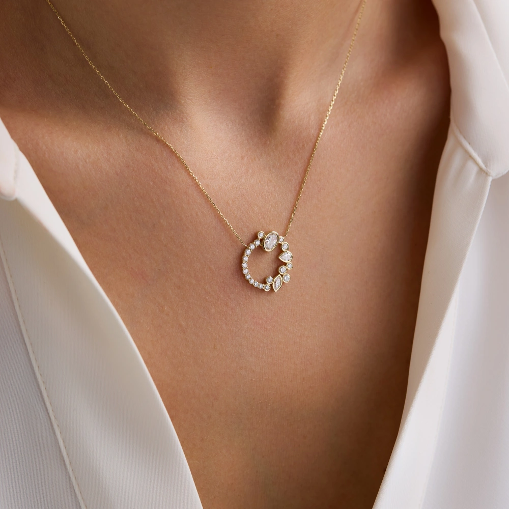 0.80 Ct Laboratuvar Pırlanta Kolye