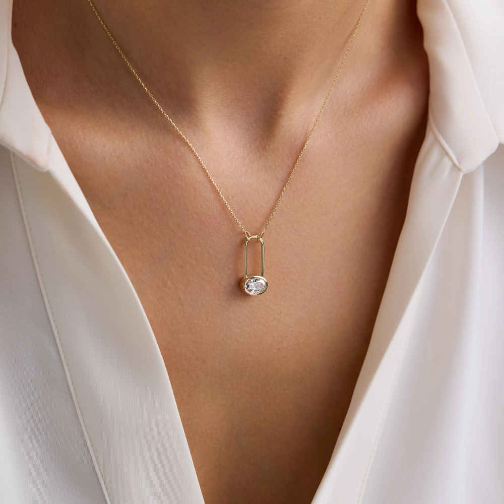 0.90 Ct Pırlanta Kolye