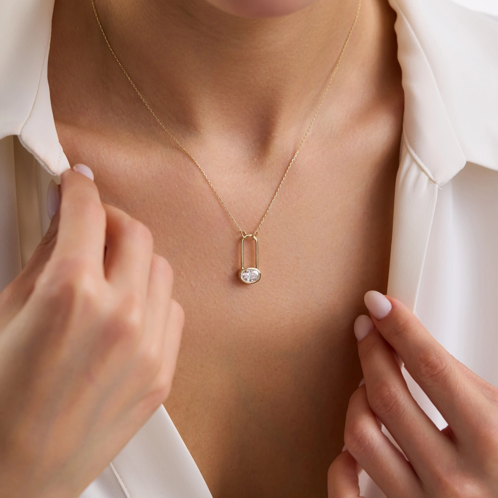 0.90 Ct Pırlanta Kolye