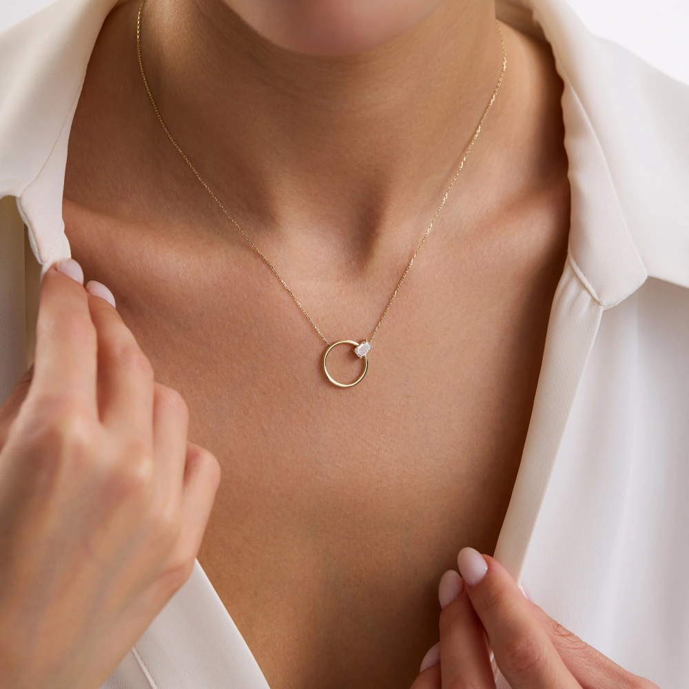 0.40 Ct Laboratuvar Pırlanta Kolye