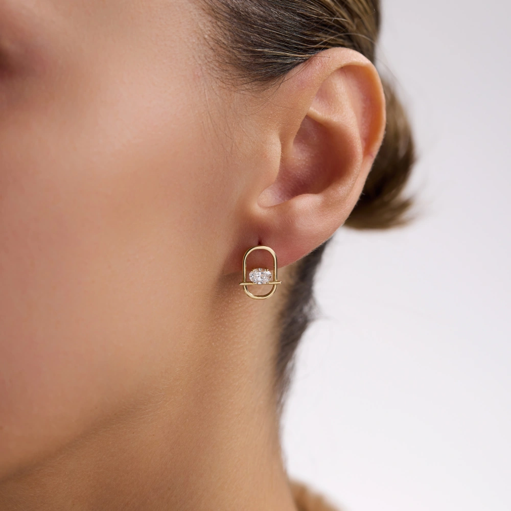 0.70 Ct Tasarım Pırlanta Küpe