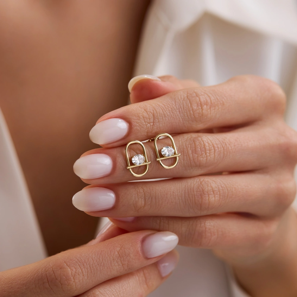 0.70 Ct Tasarım Pırlanta Küpe