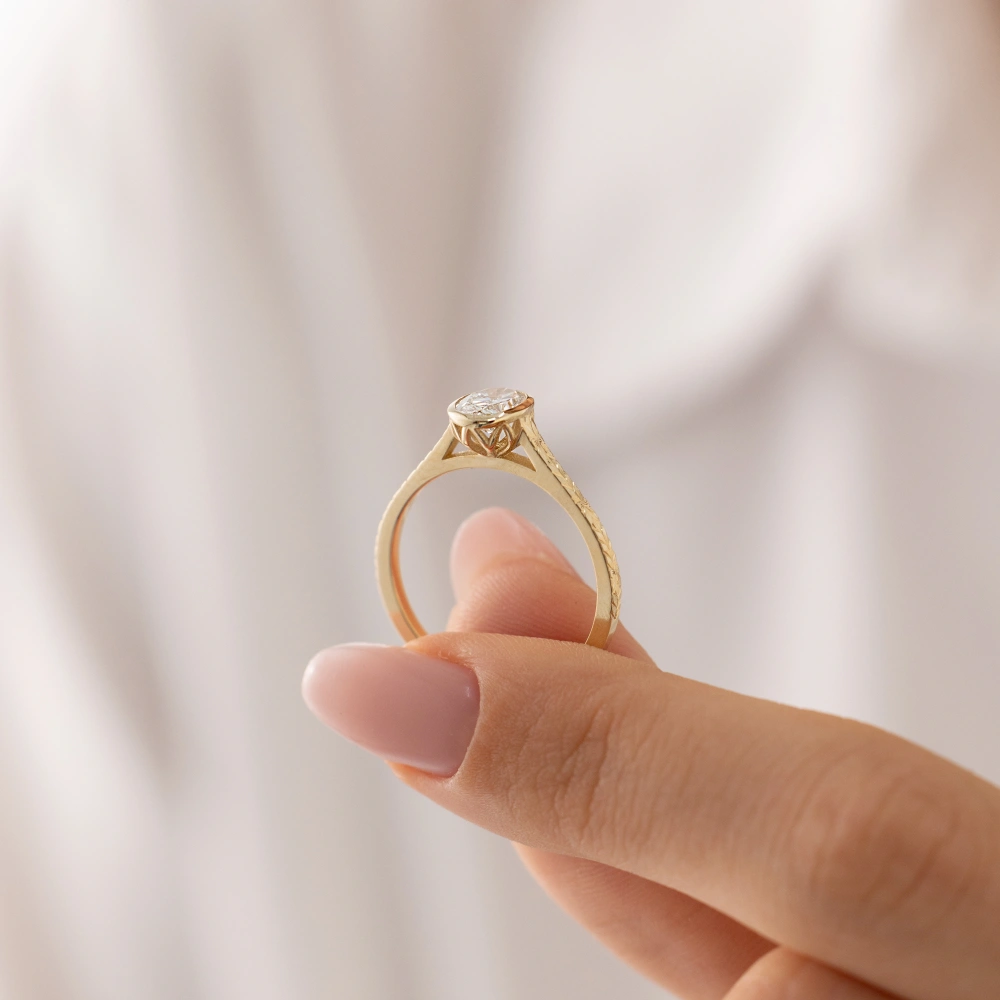 0.70 Ct Oval Pırlanta Tektaş Yüzük