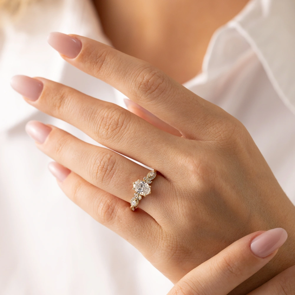 1.30 Ct Oval Pırlanta Yüzük