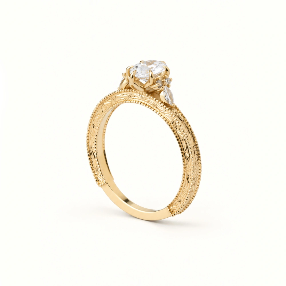 0.65 Ct Oval Pırlanta Yüzük