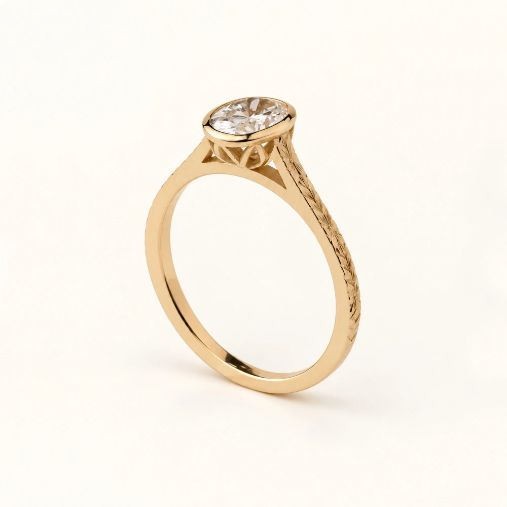 0.70 Ct Oval Pırlanta Tektaş Yüzük