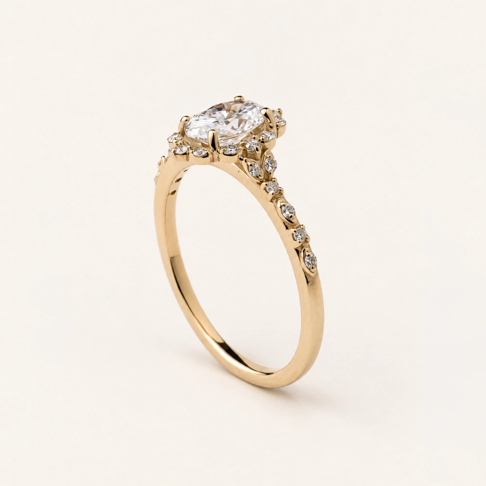 0.82 Ct Oval Pırlanta Yüzük