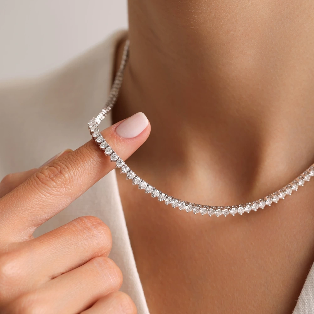 7.00 CT Lab Grown Pırlanta Suyolu Kolye