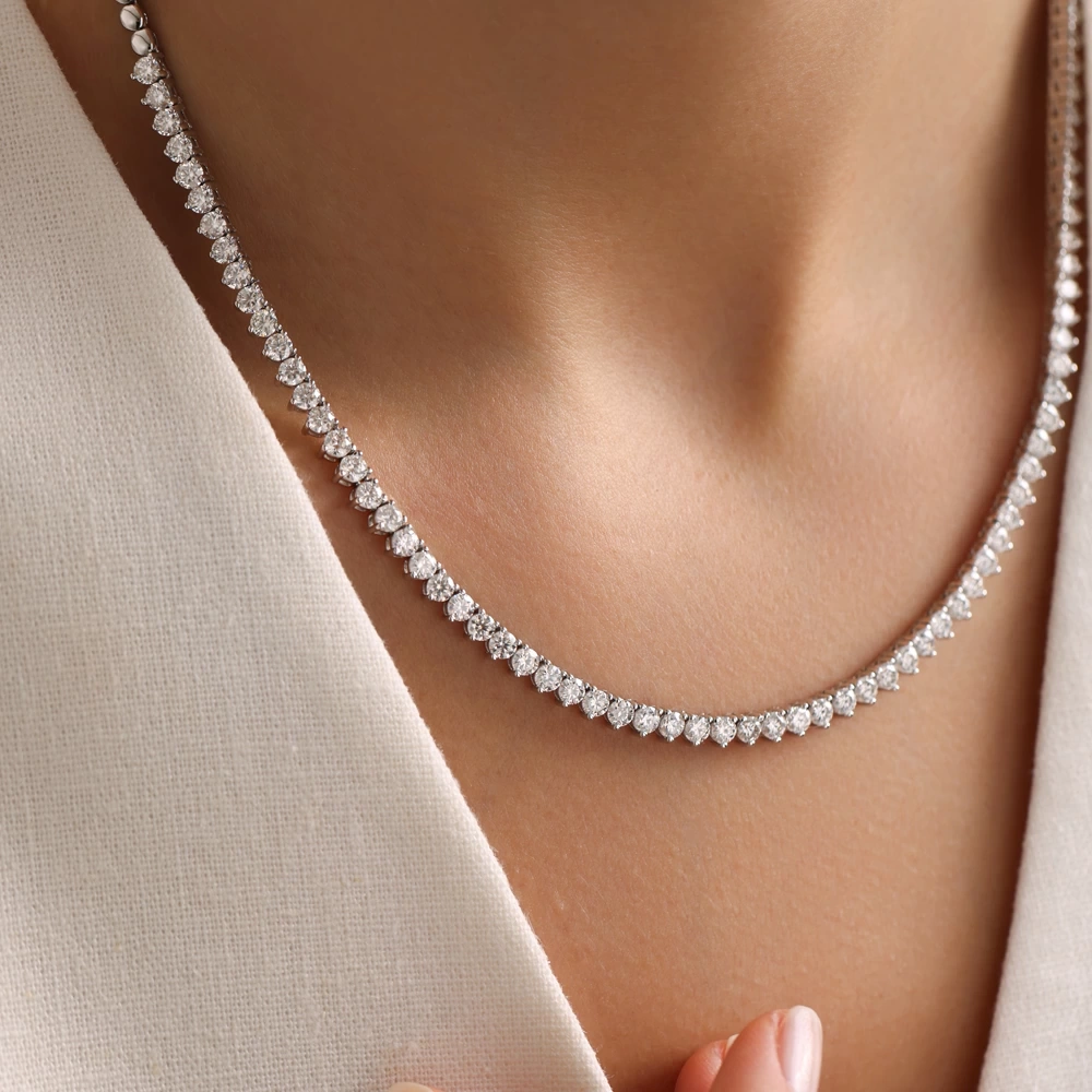 7.00 CT Lab Grown Pırlanta Suyolu Kolye