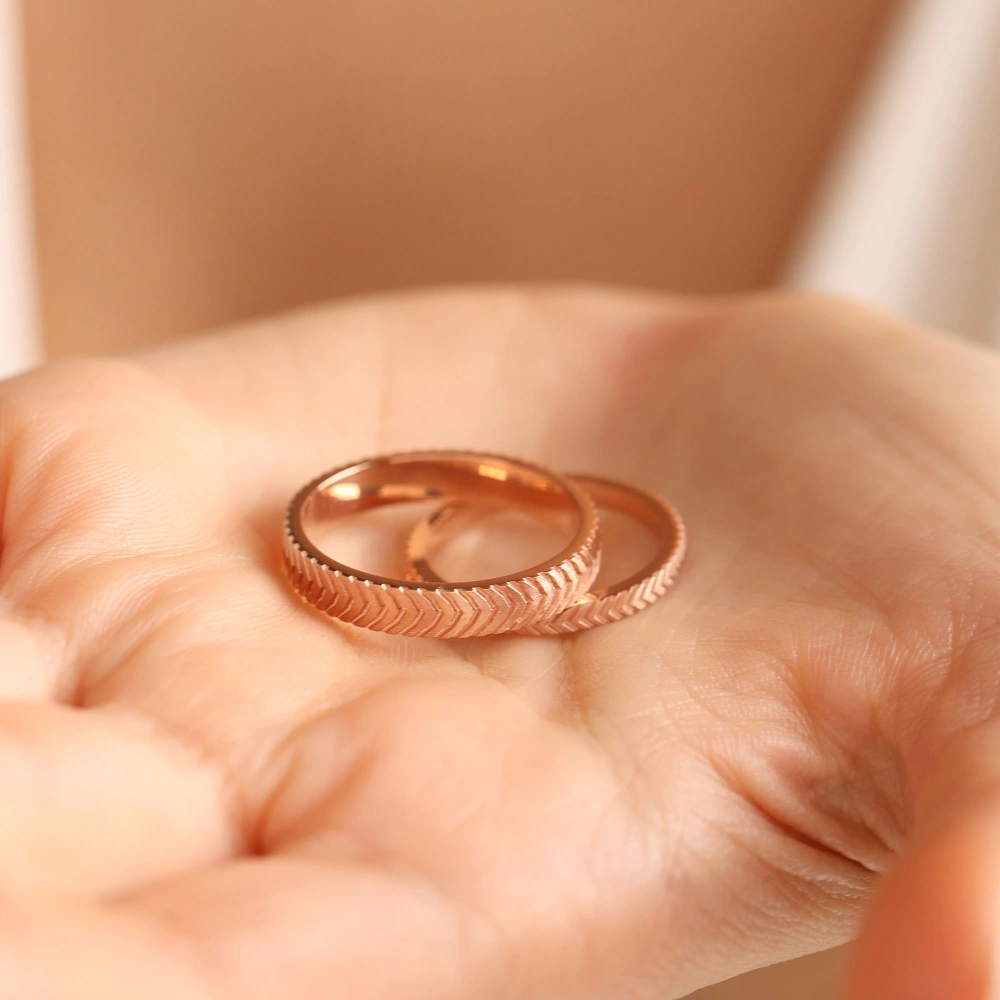 Başak Desenli Kesme Model Alyans