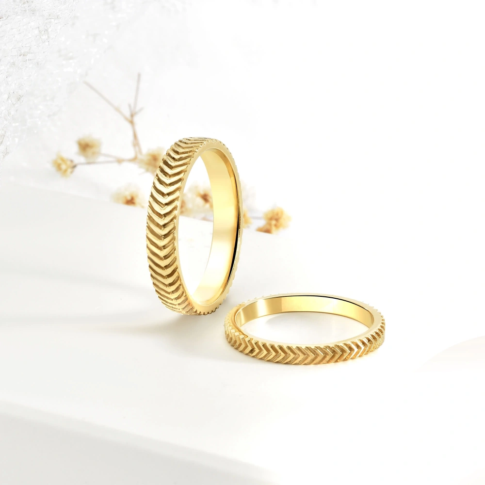 Başak Desenli Kesme Model Alyans