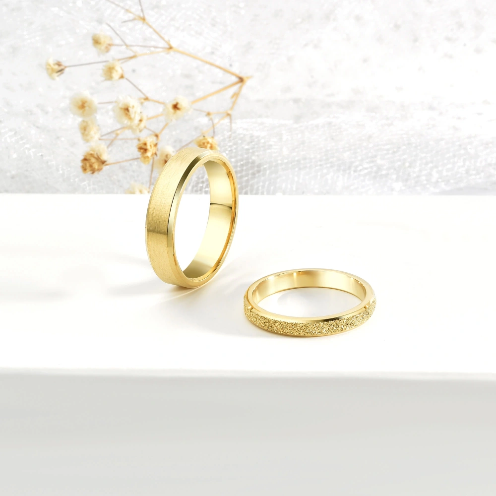 Derin Taşlamalı Köşeli Alyans