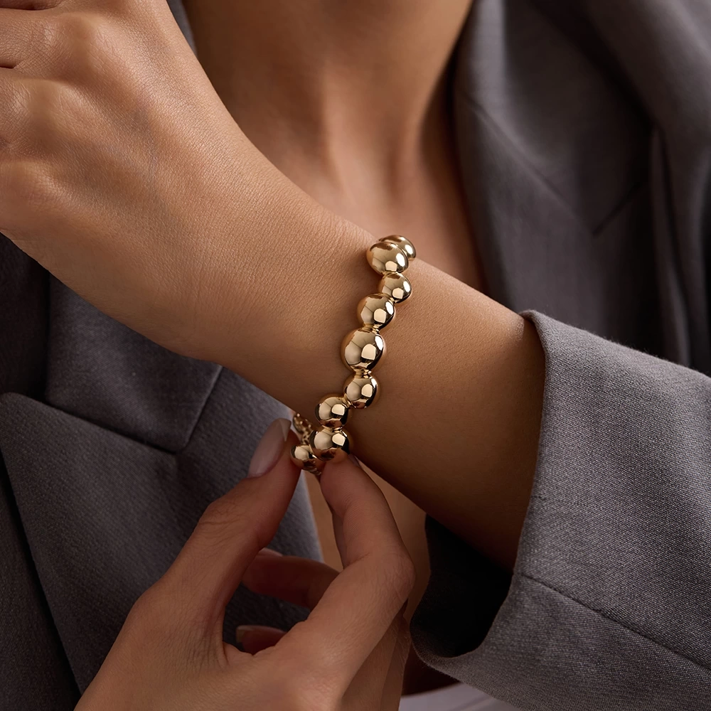 Baloncuklu 14 Ayar Altın Bileklik