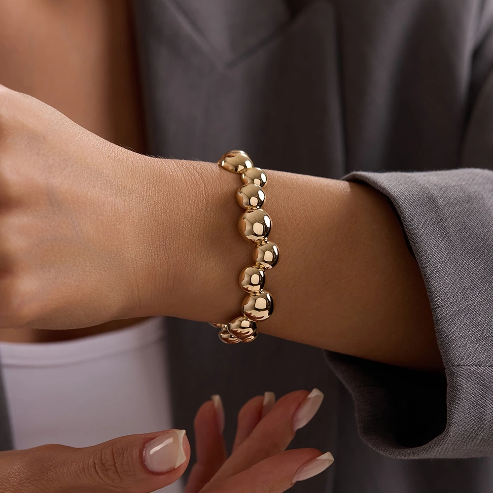 Baloncuklu 14 Ayar Altın Bileklik