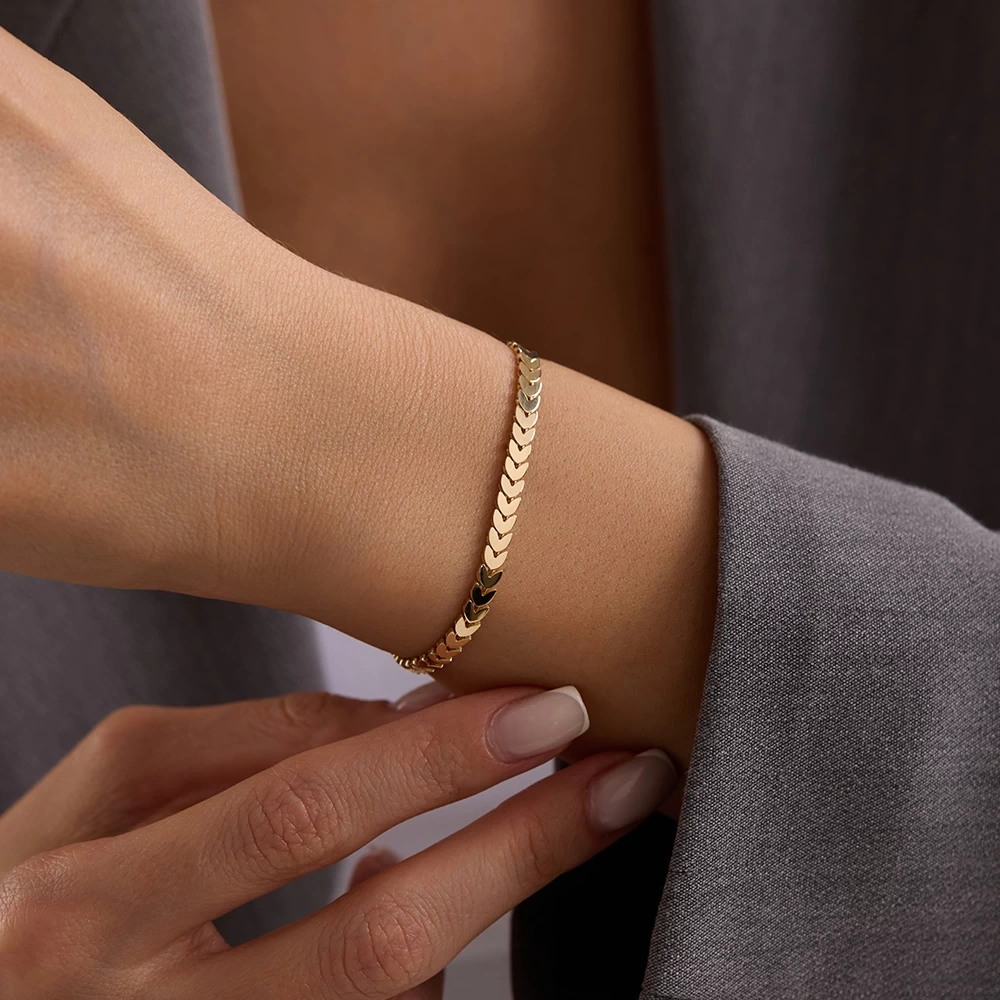 Başak 14 Ayar Altın Bileklik