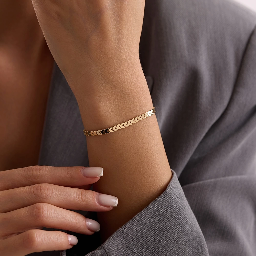 Başak 14 Ayar Altın Bileklik