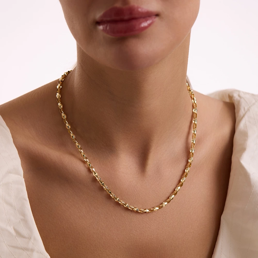 Markizli 14 Ayar Altın Kolye