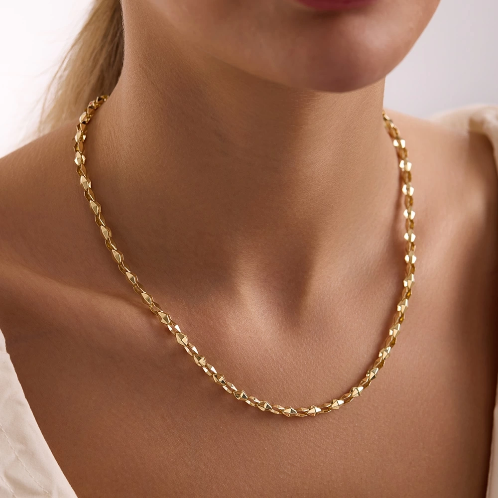 Markizli 14 Ayar Altın Kolye