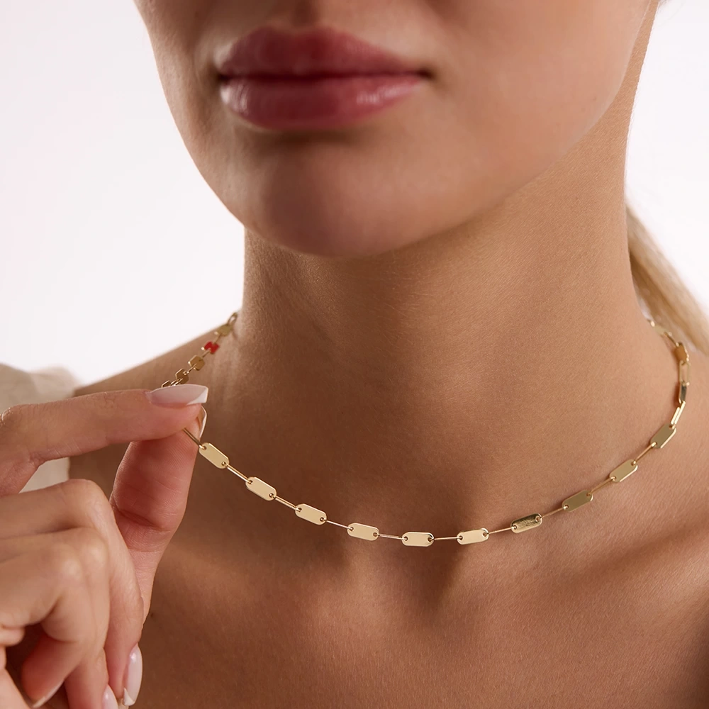 Pullu 14 Ayar Altın Kolye