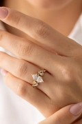 1.15 Ct Markiz Laboratuvar Pırlanta Yüzük