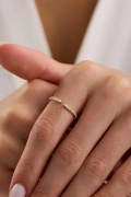 0.50 CT Lab Grown Yarım Tamtur Pırlanta Yüzük