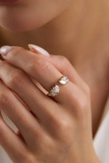 1.20 CT Markizli Yarım Tamtur Pırlanta Yüzük