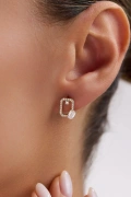 0.90 Ct Tasarım Pırlanta Küpe