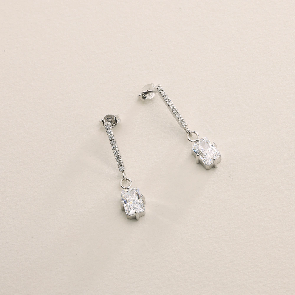 4.62 CT Topaz & Pırlanta Küpe