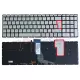 HP Omen 15-ax, 15-ax000, 15-ax100, 15-ax200 Notebook Klavye Işıklı (Gümüş TR)