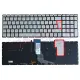 Hp 15-ab, 15-ak, 15-au, 15-aw Serisi Notebook Klavye Işıklı (Gümüş TR)