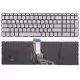 Hp 15-bs031nt, 15-bs032nt, 15-bs033nt Notebook Klavye Işıklı (Gümüş TR)