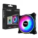 Node Game 12cm Gökkuşağı RBW Led Fan - Performans Seri Sessiz Kasa Egzoz Fanı (Siyah)