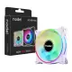 Node Game 12cm Gökkuşağı RBW Led Fan - Performans Seri Sessiz Kasa Egzoz Fanı (Beyaz)