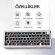 CIDOO ABM067 Nebula Programlanabilir Esports RGB Mekanik 3 Mode Kablosuz Klavye KİTİ (MOR)