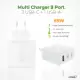 Pars Power 65W Çoklu Hızlı Pd - Gan Adaptör Şarj Aleti-Cihazı