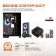 Gameagle Edge Compact 3 Argb Fanlı Gamer Pc Kasası 750W 80+ Plus Bronz Powerlı Sıvı Soğutmalı (Siyah)