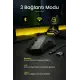 Gameagle Prox-63 Kablosuz + Bluetooth + 2.4G + Kablolu Ultra Hafif 63gr 12800DPI Oyuncu Mouse Siyah