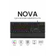 Nova MK104 Rainbow Bilek Destekli Türkçe FullAnti-Ghosting Mekanik Oyuncu Klavyesi Siyah Blue Switch