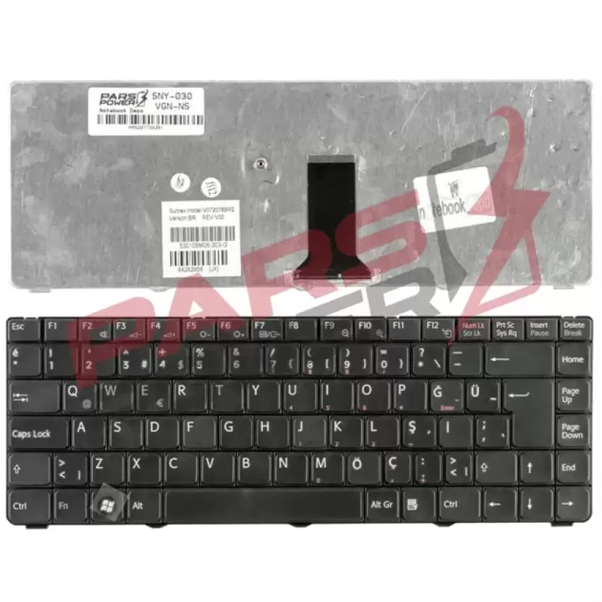 Sony Vaio VGN-NR31S Notebook Klavye (Siyah TR)