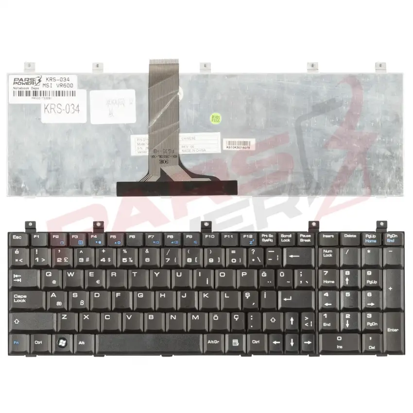 Msi GX6 Notebook Klavye (Siyah TR)