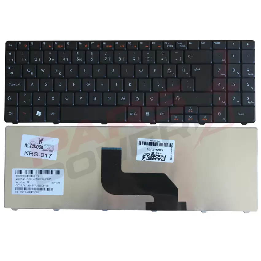 Packard Bell 90.4BU07.I0T Notebook Klavyesi (Siyah Tr)