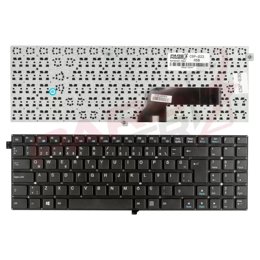 Clevo 6-80-W5500-151-1 Notebook Klavye (Siyah TR)