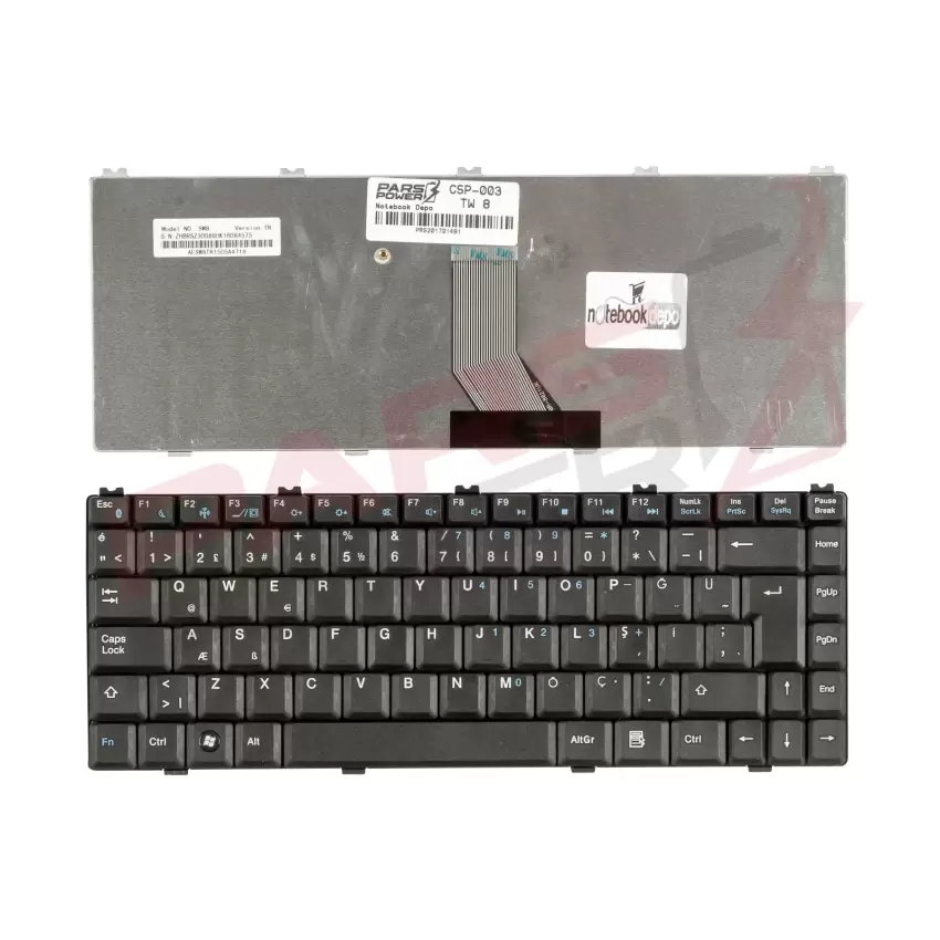 Datron TW8A Notebook Klavye (Siyah TR)