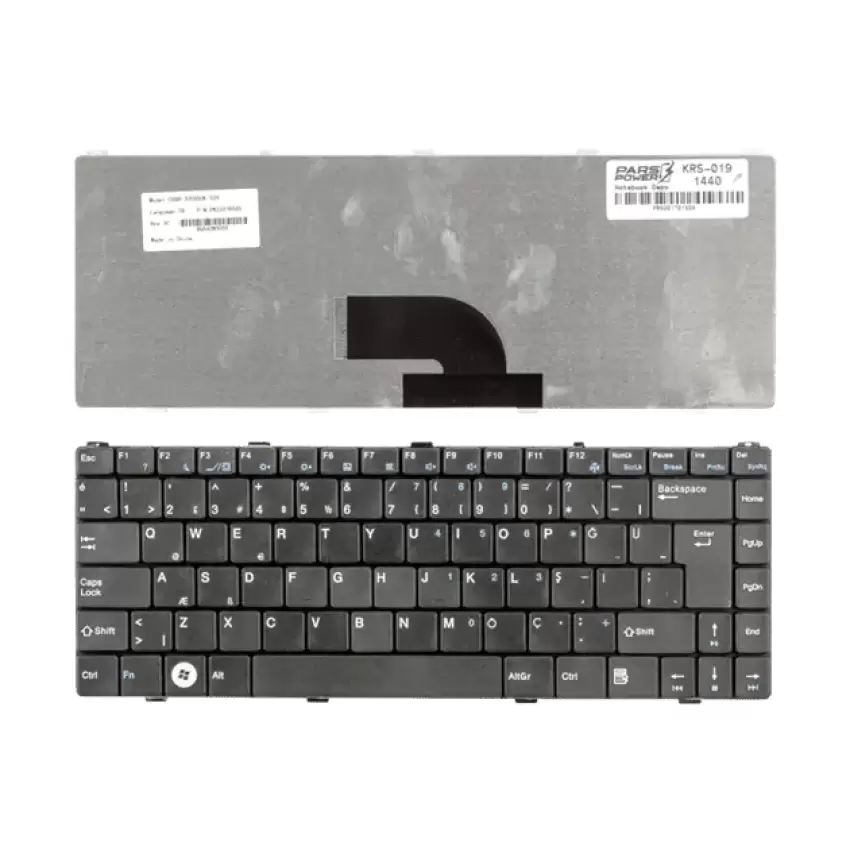 Grundig 1E7-GNB 1455A1I3 Notebook Klavye (Siyah TR)