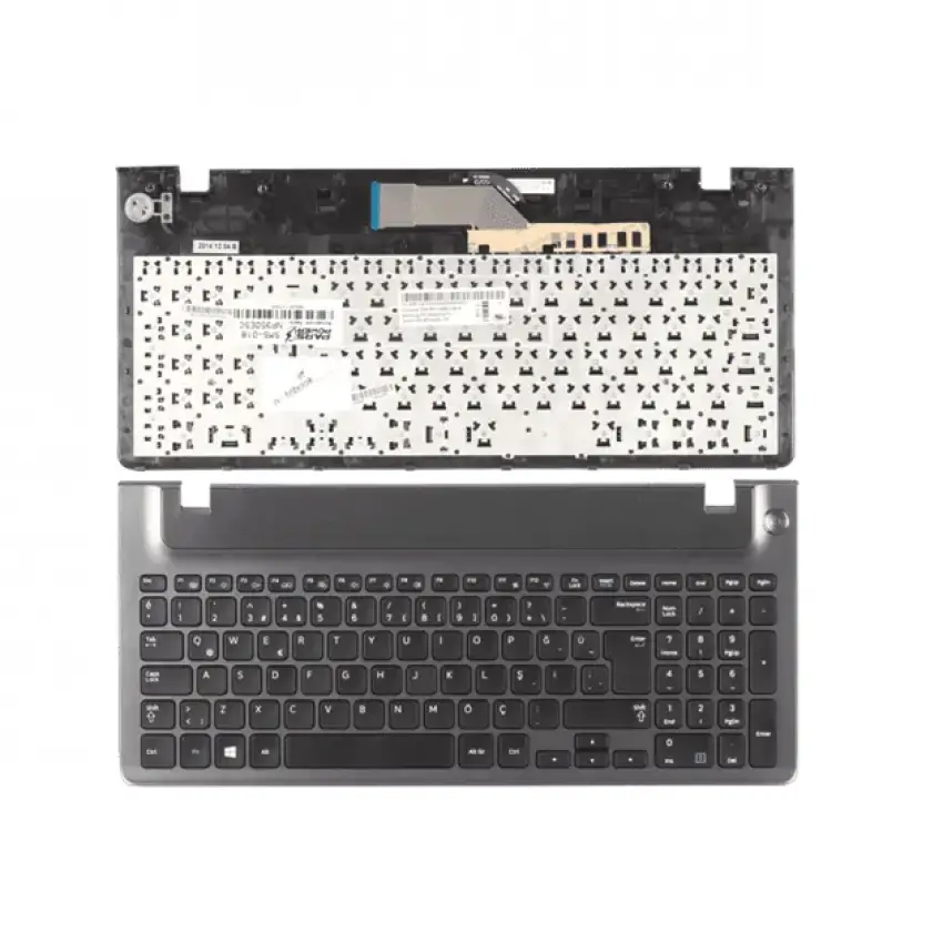 Samsung NP550P5C-S05TR Notebook Klavye Yarım Kasalı (Siyah TR)
