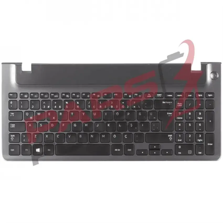 Samsung NP550P5C-S05TR Notebook Klavye Yarım Kasalı (Siyah TR)