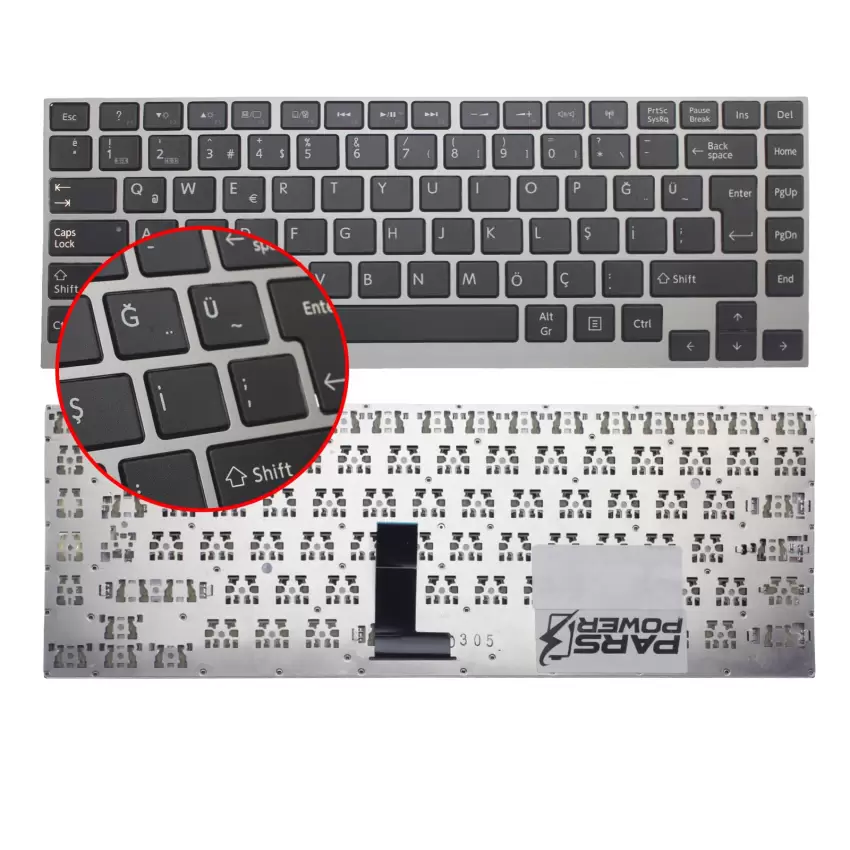 Toshiba Portege Z930-11Z Notebook Klavye Işıklı (Siyah TR)